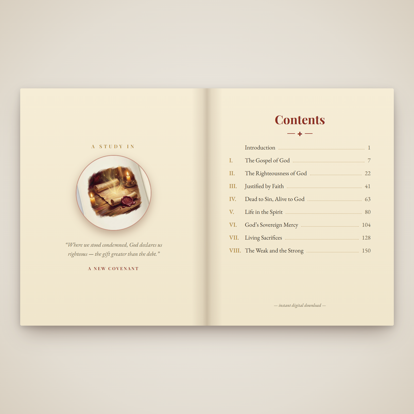 romans table of contents
